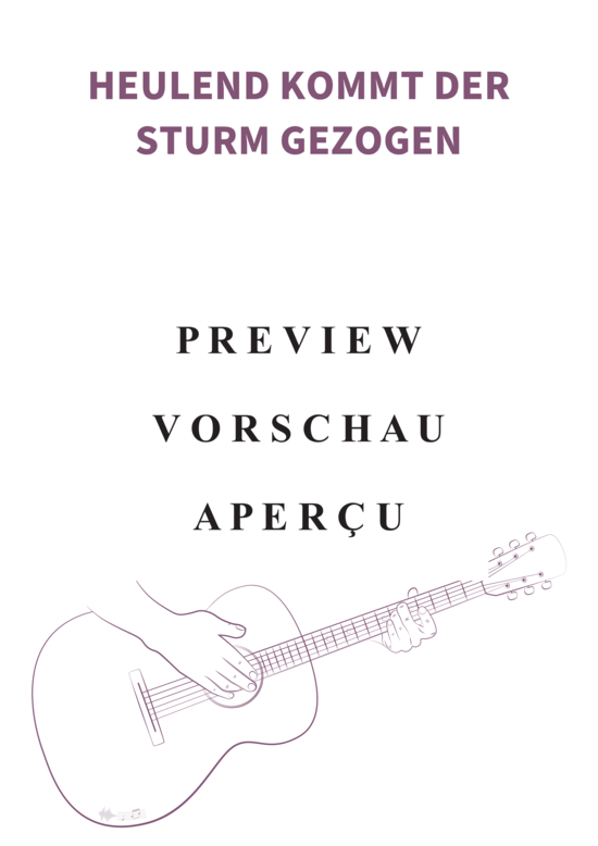 gallery: Heulend kommt der Sturm gezogen, Yvaine, Vocal and Chords Leadsheet
