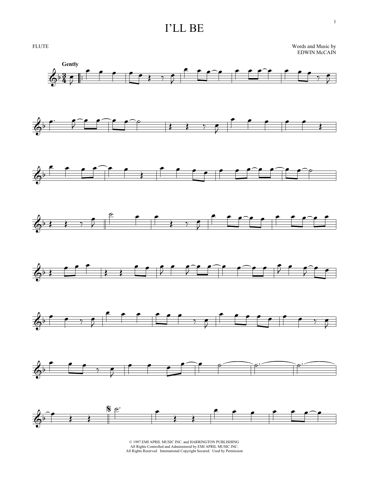 Product gallery: Page 1 of 1 I'll Be, Edwin McCain