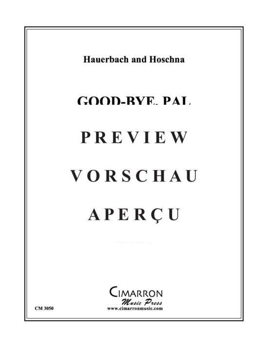 Produktgalerie: Seite 2 von 9 Good-bye, Pal , , (Blechbläserquintett)