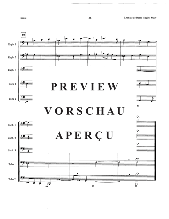 Product gallery: Page 11 of 21 Lianiae de Beata Virgine Mary , , (Tuba Quintet EEETT)