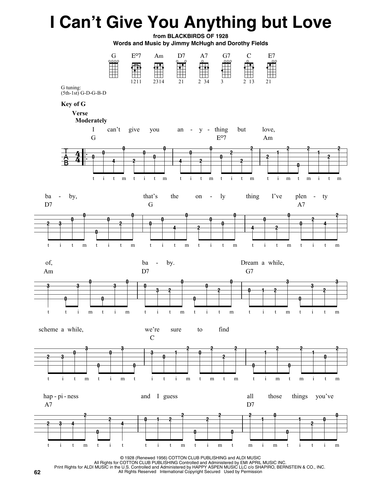 Product gallery: Page 1 of 1 I Can't Give You Anything But Love, Dorothy Fields