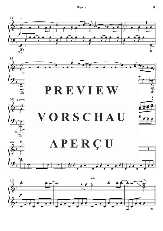 Produktgalerie: Seite 10 von 10 Dignity, , Klavier Solo