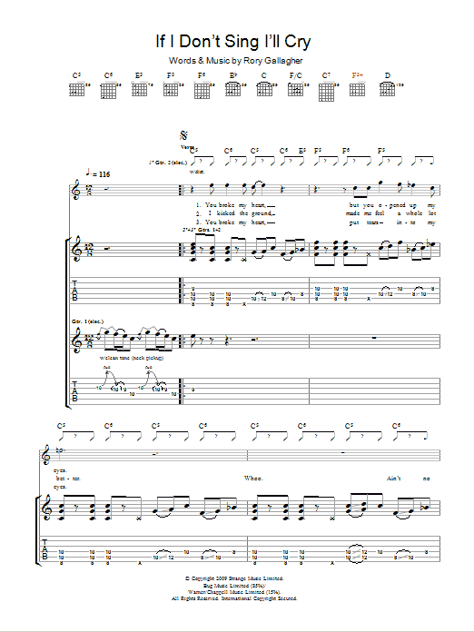 Produktgalerie: Seite 1 von 1 If I Don't Sing I'll Cry, Taste, Gitarre