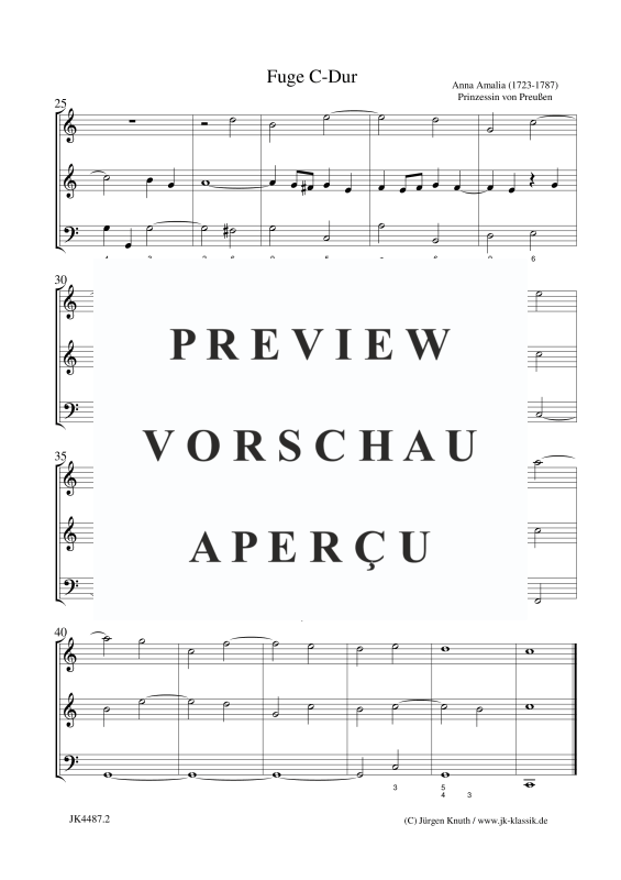 Produktgalerie: Seite 3 von 3 Fuge, , Gemischtes Ensemble 2 Violinen, Violoncello und BC
