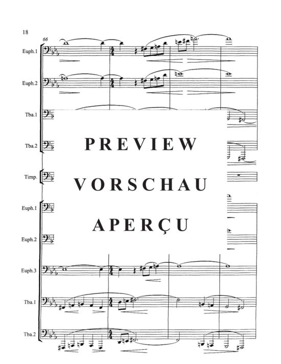 Produktgalerie: Seite 20 von 21 Fanfare and Song , , (Tuba Ensemble für SoloTuba Quartett EETT, Pauken + Tuba Quintett)