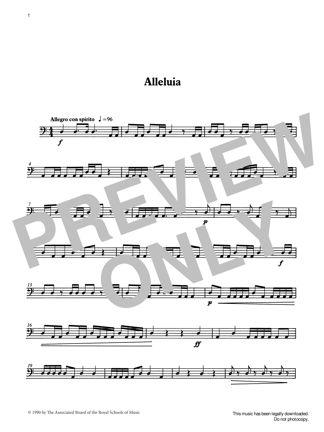 Produktgalerie: Seite 1 von 1 Alleluia from Graded Music for Timpani, Book II, Ian Wright, Percussion