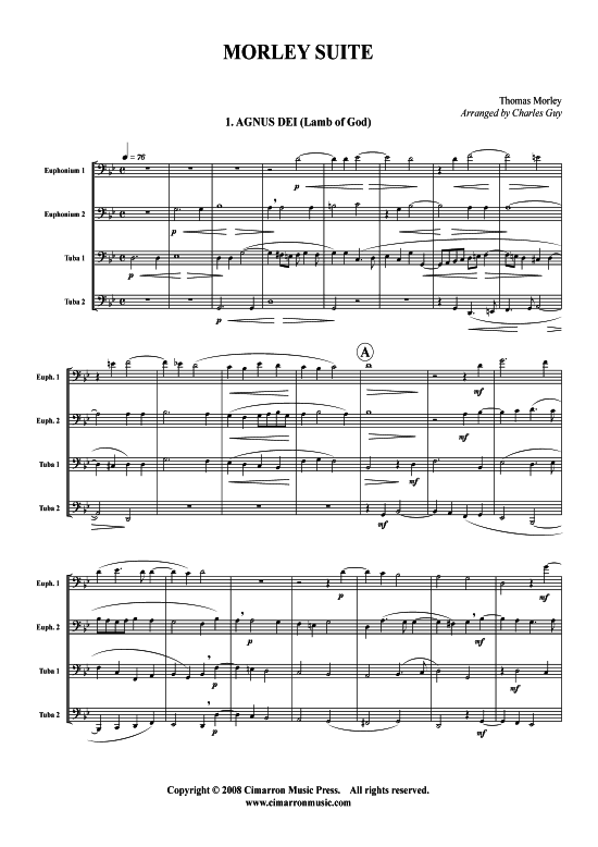 Product picture to: Morley Suite 4 Stücke Thomas Morley (1557-1603)