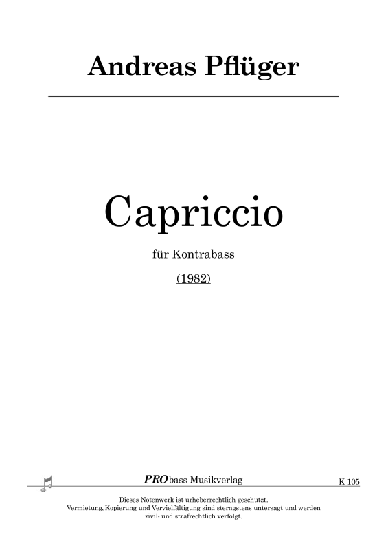 Product picture to: Capriccio für Kontrabass