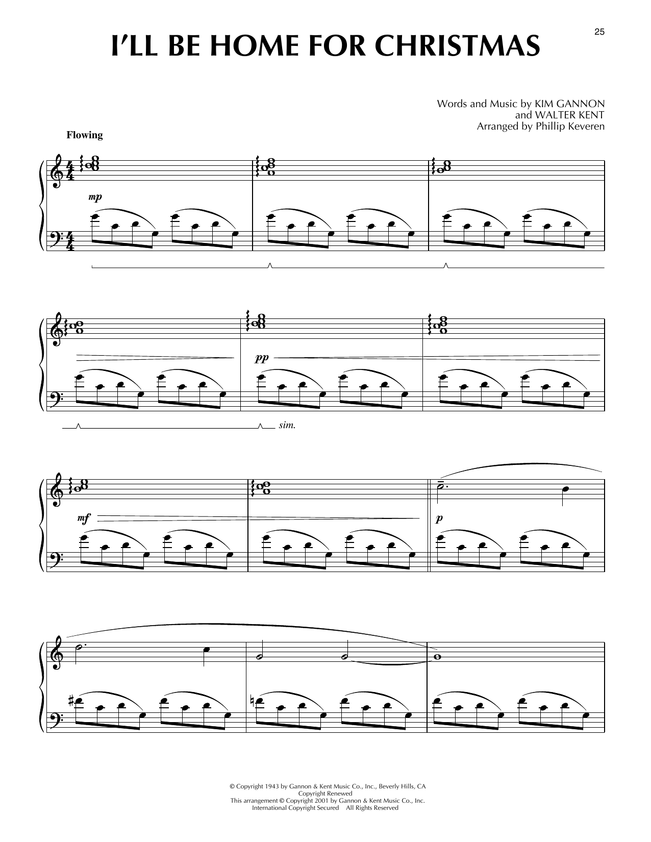 Produktbild zu: I'll Be Home For Christmas [Jazz version] (arr. Phillip Keveren)