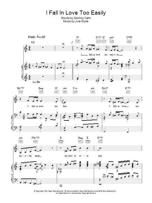 Produktgalerie: Seite 1 von 1 I Fall In Love Too Easily, Frank Sinatra, Gesang, Gitarre, Klavier