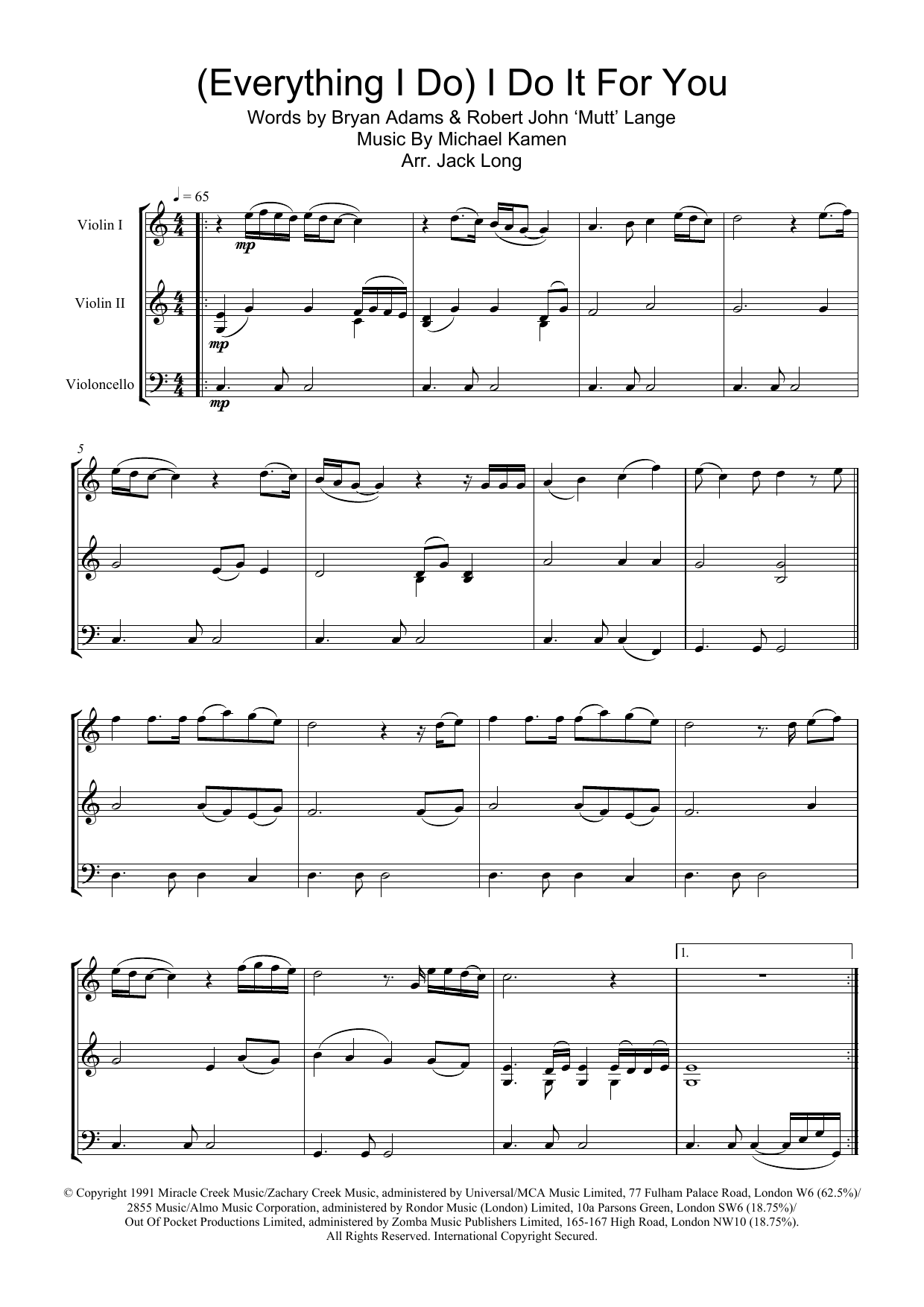Product gallery: Page 1 of 1 (Everything I Do) I Do It For You, Bryan Adams