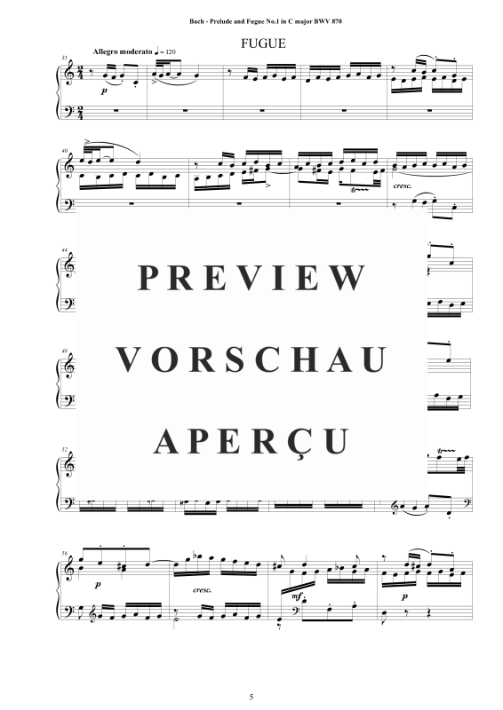Product gallery: Page 6 of 11 The Well Tempered Clavier Book II - 24 Preludes and Fugues, , Solo Piano