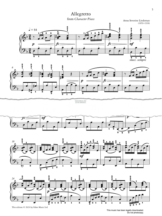 Produktgalerie: Seite 1 von 1 Allegretto (from Character Pieces), Anna Lindeman, Klavier