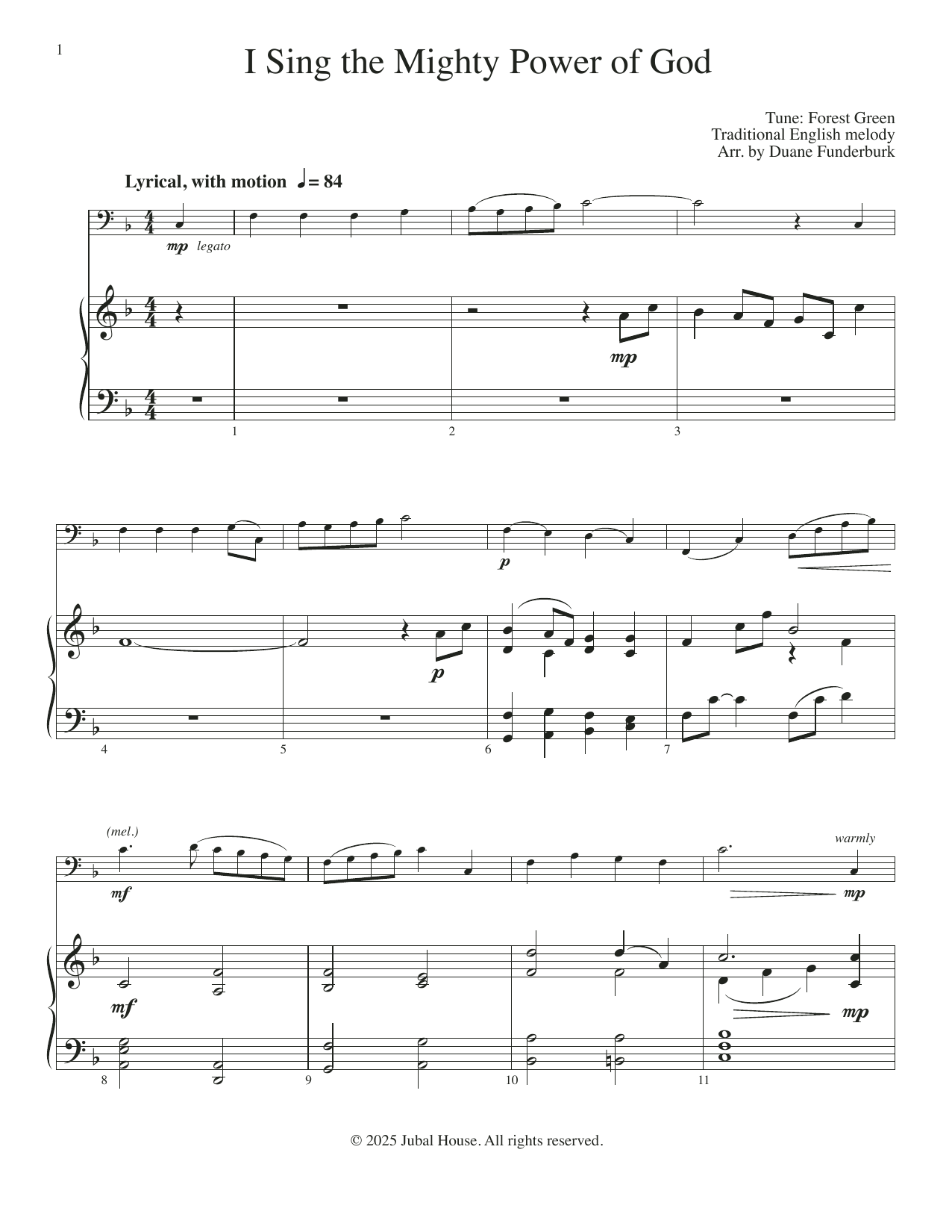 Produktgalerie: Seite 1 von 1 I Sing the Mighty Power of God, Duane Funderburk, Klavier, Violoncello