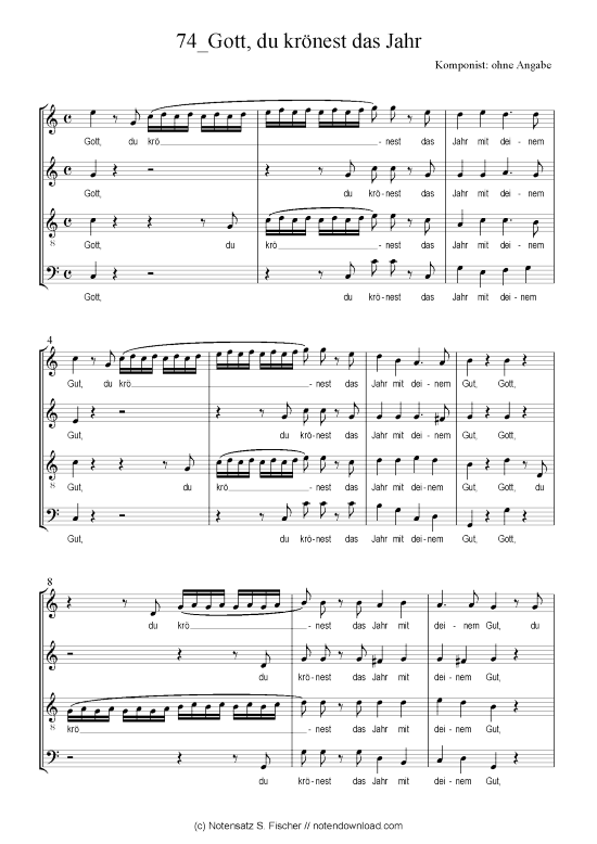 Product picture to: Gott, du krönest das Jahr Neujahrsmotette über Ps. 65,12