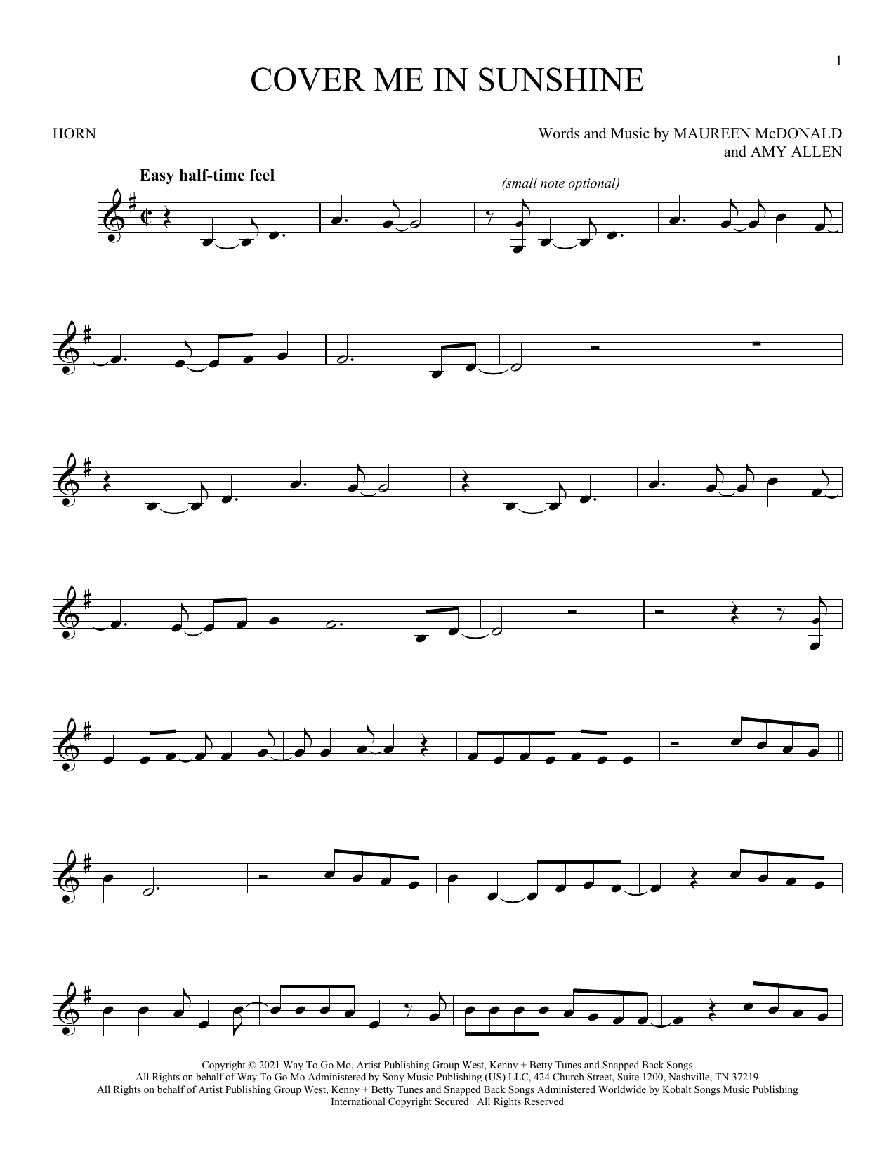 Produktgalerie: Seite 1 von 1 Cover Me In Sunshine, Pink And Willow Sage Hart, Horn