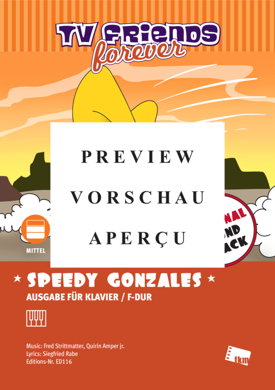 gallery: Die schnellste Maus von Mexiko - Title song of the TV series Speedy Gonzalez (1979) , ,  (Klavier Solo)