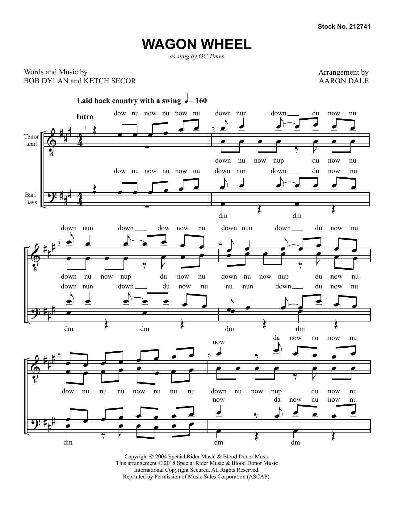 Product picture to: Wagon Wheel (arr. Aaron Dale)