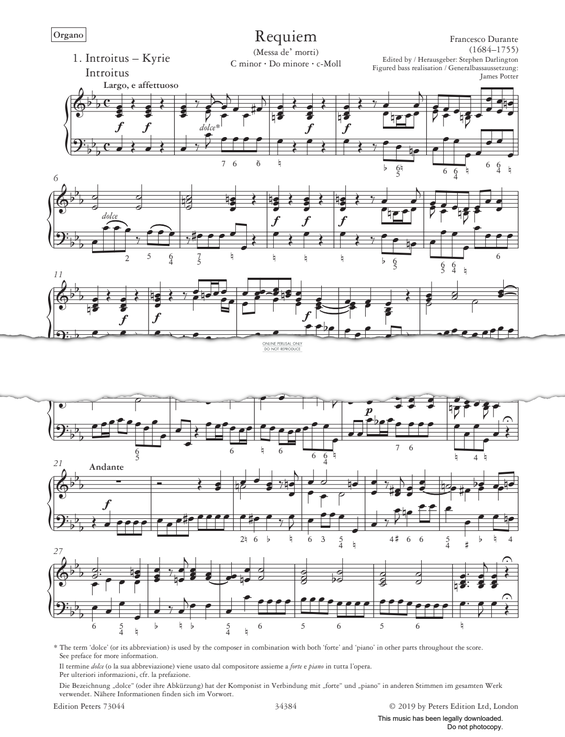Product gallery: Page 1 of 1 Requiem (Messa de' morti), Francesco Durante