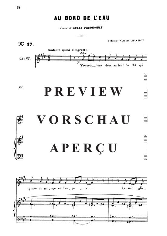 Product gallery: Page 2 of 5 Au bord de l'eau Op.8 No.1, , High Voice and Piano