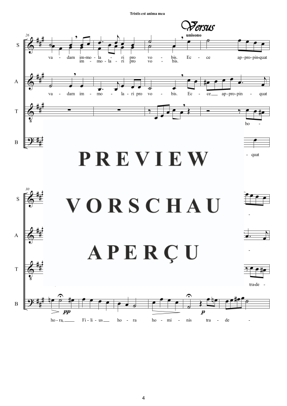 Produktgalerie: Seite 5 von 11 Tristis est anima mea - Geistliche Motette, , Gemischter Chor 5-stimmig SSATB a capella