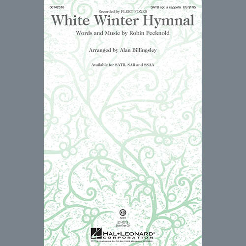 cover: White Winter Hymnal (arr. Alan Billingsley), Fleet Foxes, Pentatonix