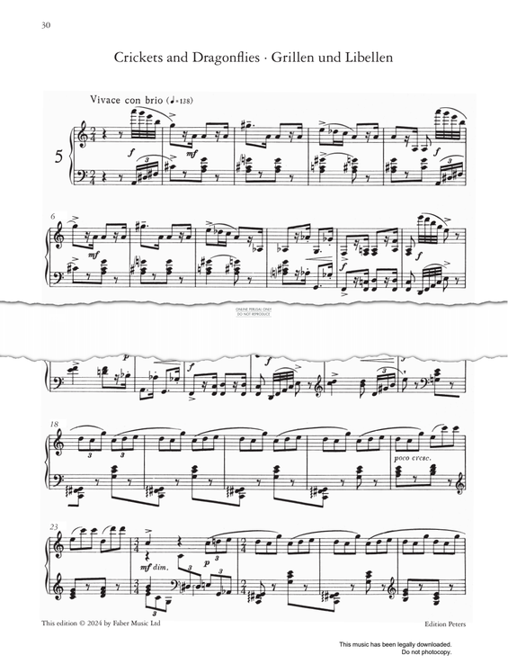 Produktgalerie: Seite 1 von 1 Crickets And Dragonflies (from 'Cinderella' Ten Pieces Op.97), Sergei Prokofiev, Klavier