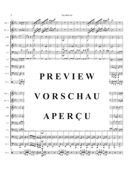 Produktgalerie: Seite 7 von 21 Am alten Tor , , (Blechbläserquintett, Klarinetten +Schlagzeug)