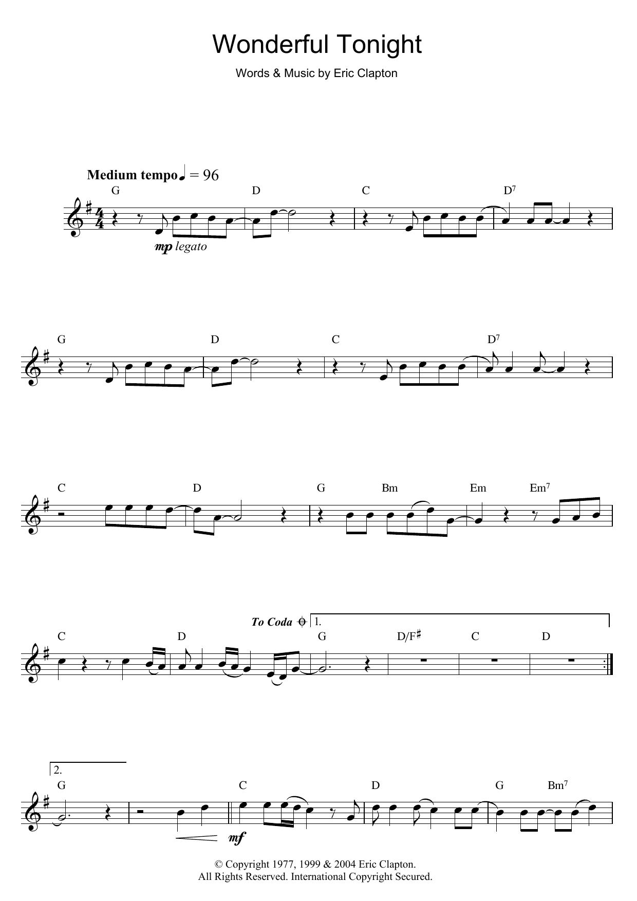 Product gallery: Page 1 of 1 Wonderful Tonight, Eric Clapton