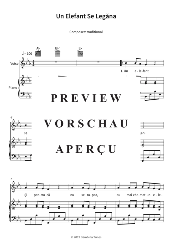 Produktgalerie: Seite 4 von 5 Un Elefant Se Legana, , (Gesang + Klavier, Gitarre)