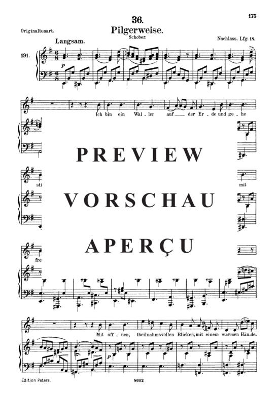 Product gallery: Page 2 of 7 Pilgerweise D.789, , Medium Voice and Piano