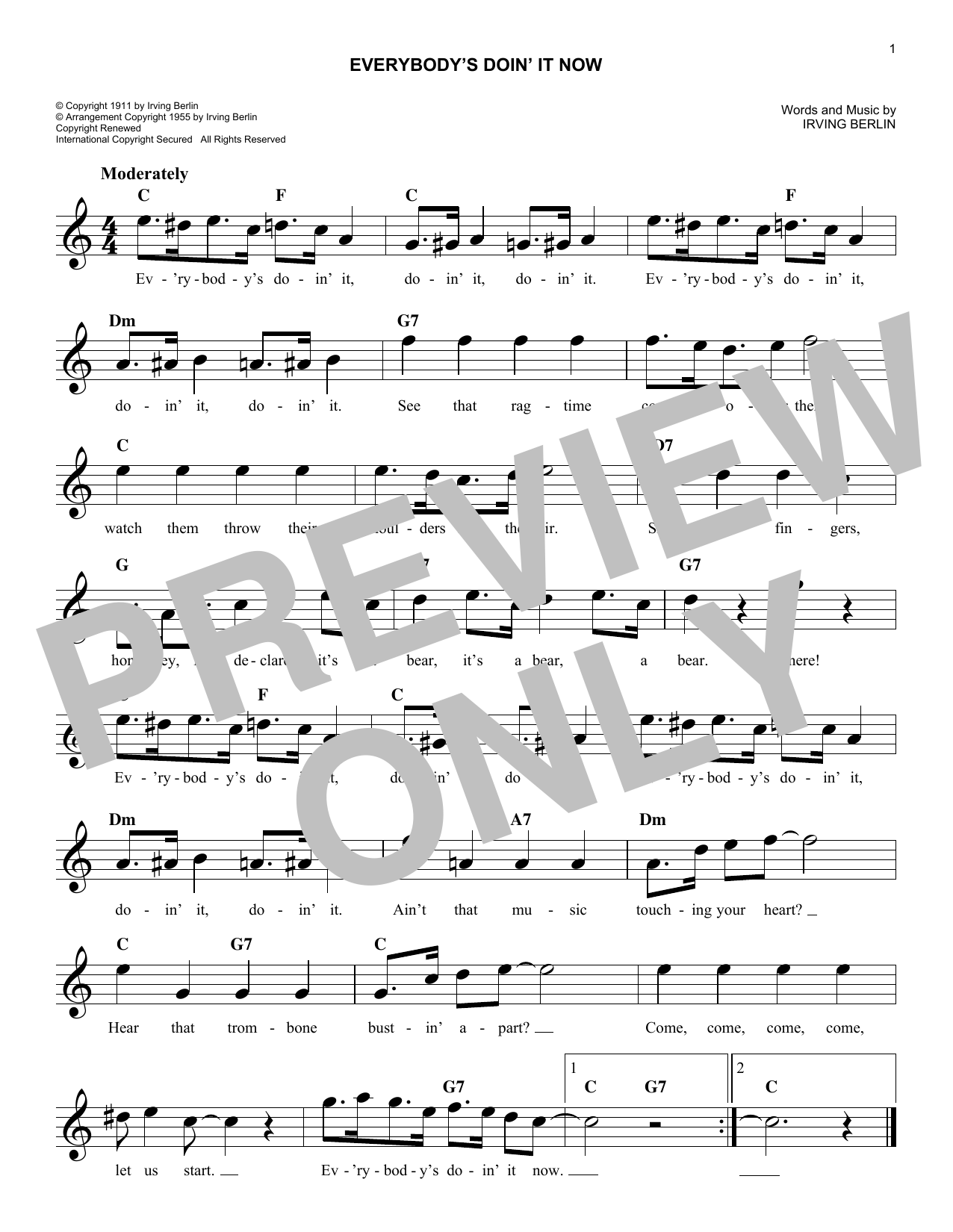 Product gallery: Page 1 of 1 Everybody's Doin' It Now, Irving Berlin