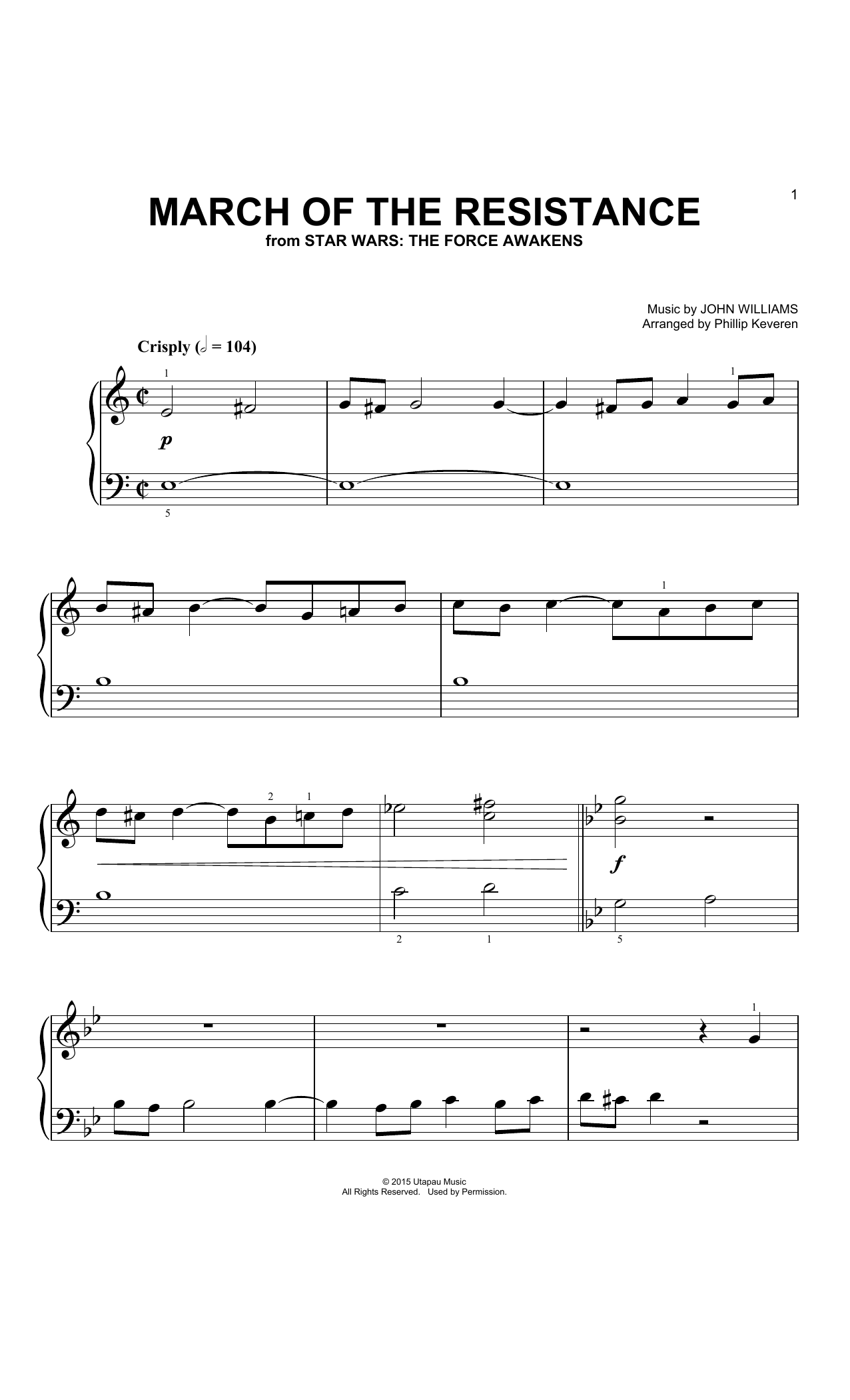 Produktbild zu: March Of The Resistance (arr. Phillip Keveren)