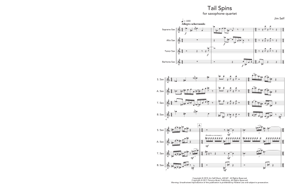 Product gallery: Page 1 of 11 Tail Spins, , (Saxophone Quartet)