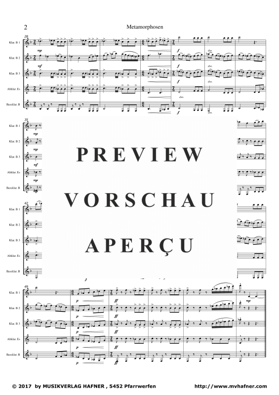 gallery: Metamorphose, , (Clarinet Quintet)