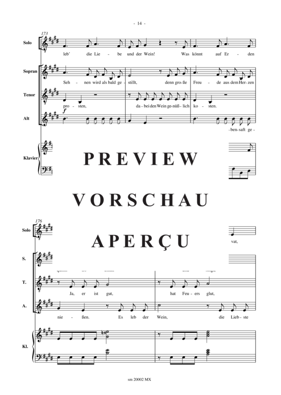Product gallery: Page 16 of 19 Es leb' die Liebe und der Wein , , (bass solo, mixed choir + piano)