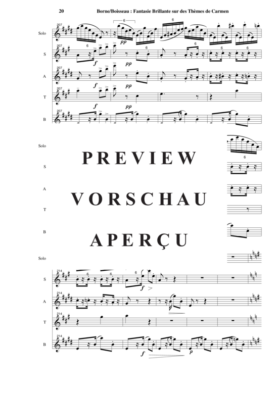 Product gallery: Page 21 of 21 Fantaisie Brillante sur des Thèmes de Carmen , , (saxophone quartet + alto saxophone solo)