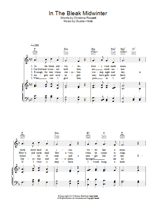 Product gallery: Page 1 of 1 In The Bleak Midwinter, Traditional Carol