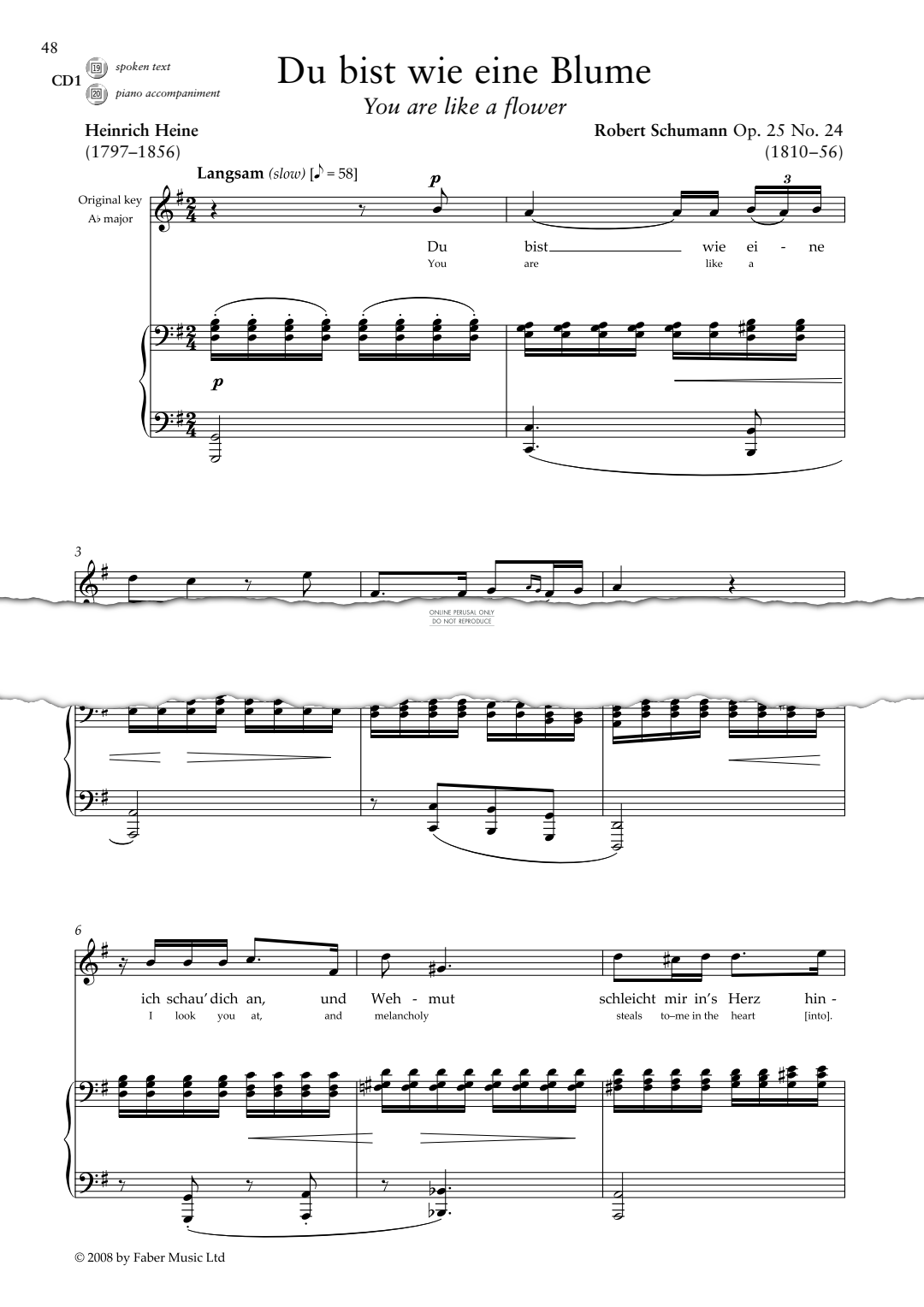Produktbild zu: Du bist wie eine Blume (Op.25 No.24)