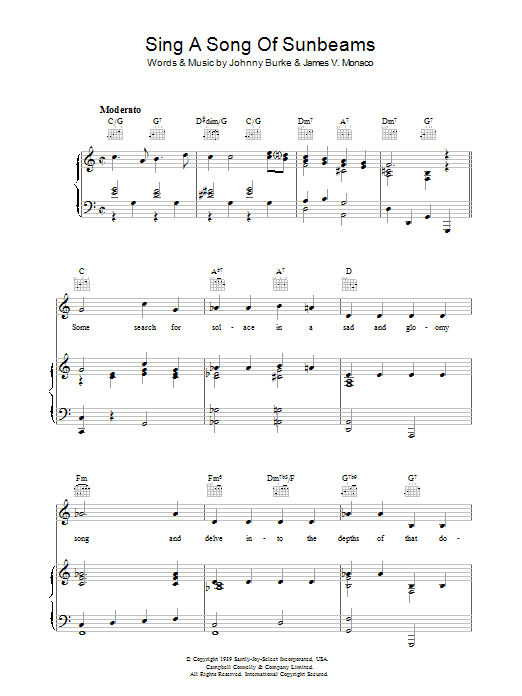 Produktbild zu: Sing A Song Of Sunbeams