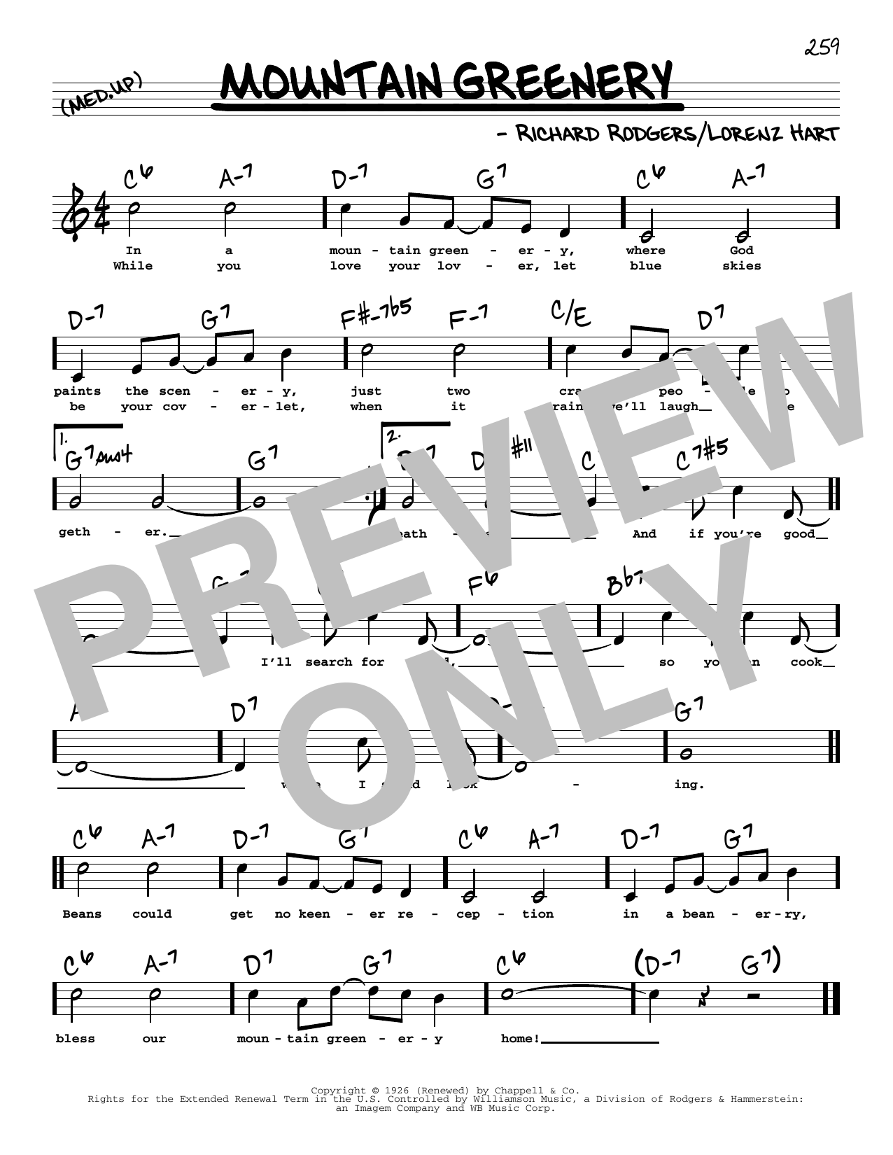 Produktbild zu: Mountain Greenery (High Voice) (from The Garrick Gaieties)