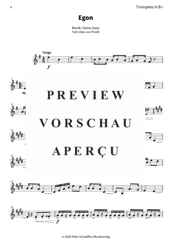 Produktgalerie: Seite 11 von 11 Egon - Schwungvoller Tango-Schlager, , Blechbläser Quintett