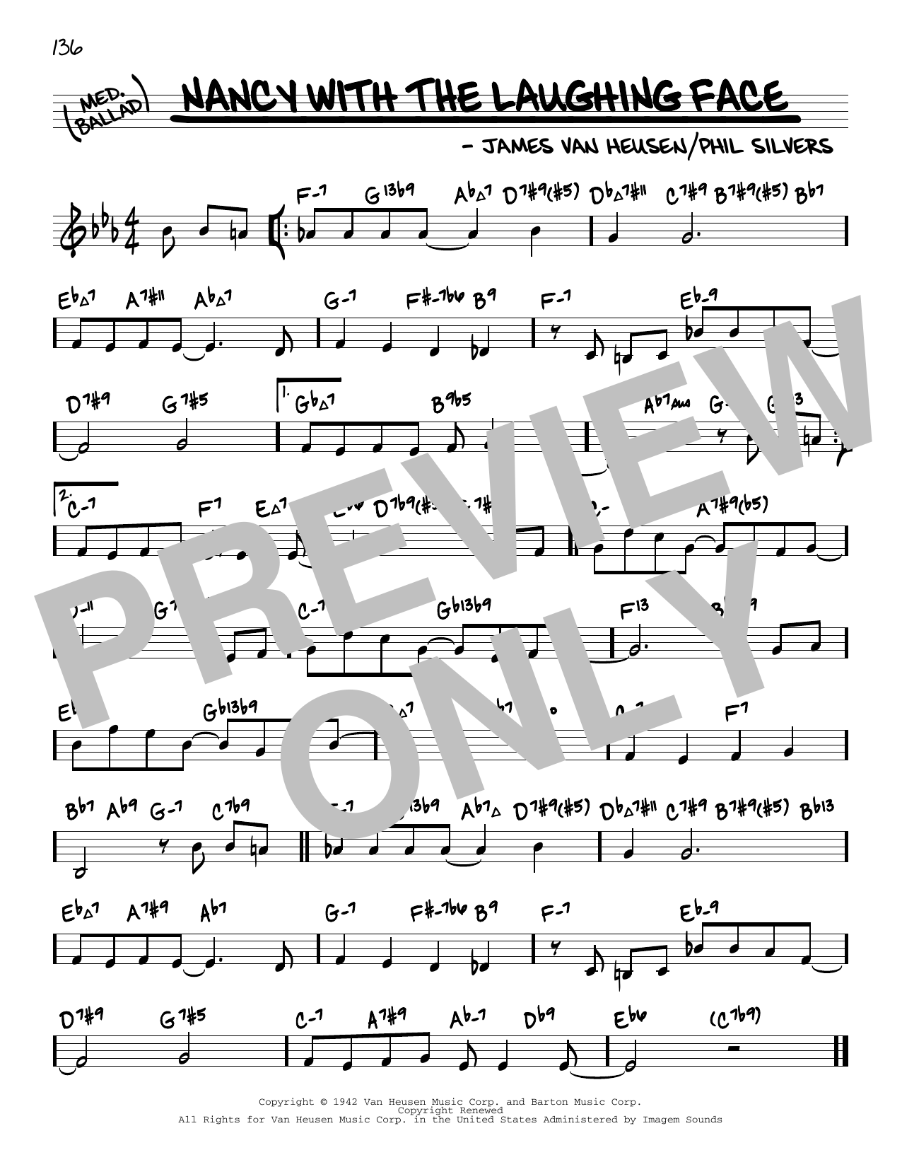 Product gallery: Page 1 of 1 Nancy With The Laughing Face (arr. David Hazeltine), Frank Sinatra