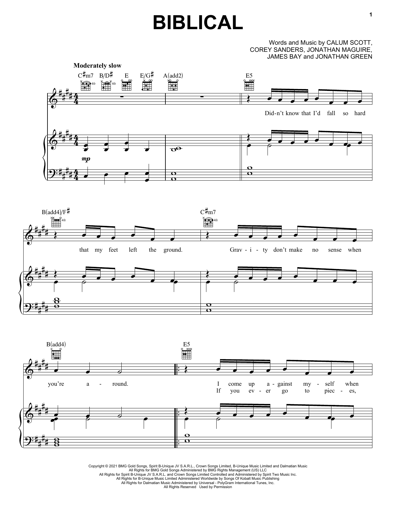 Produktgalerie: Seite 1 von 1 Biblical, Calum Scott, Gesang, Gitarre, Klavier