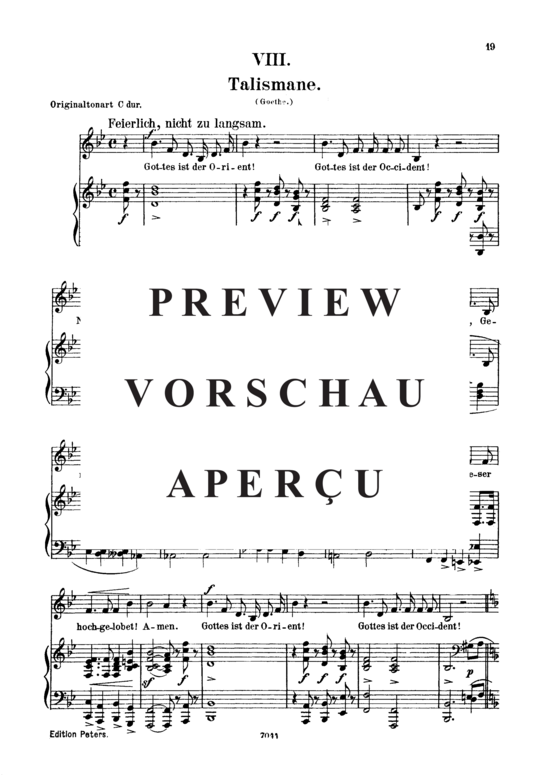 Product gallery: Page 2 of 3 Talismane Op.25 No.8, , Low Voice and Piano