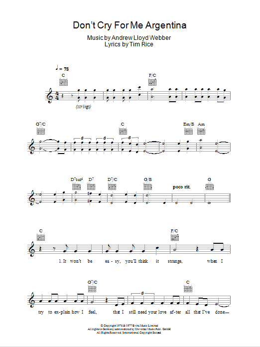 Produktbild zu: Don't Cry For Me Argentina