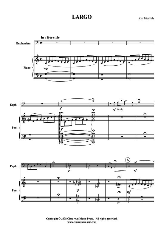 Product picture to: Largo Kenneth Friedrich