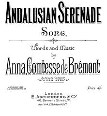 cover: Andalusian Serenade, Anna Comtesse de Bremont