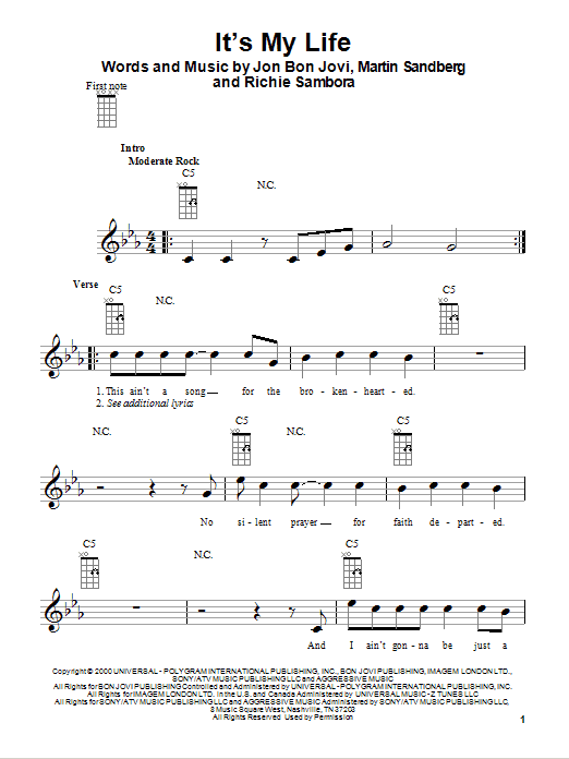 Product gallery: Page 1 of 1 It's My Life, Bon Jovi