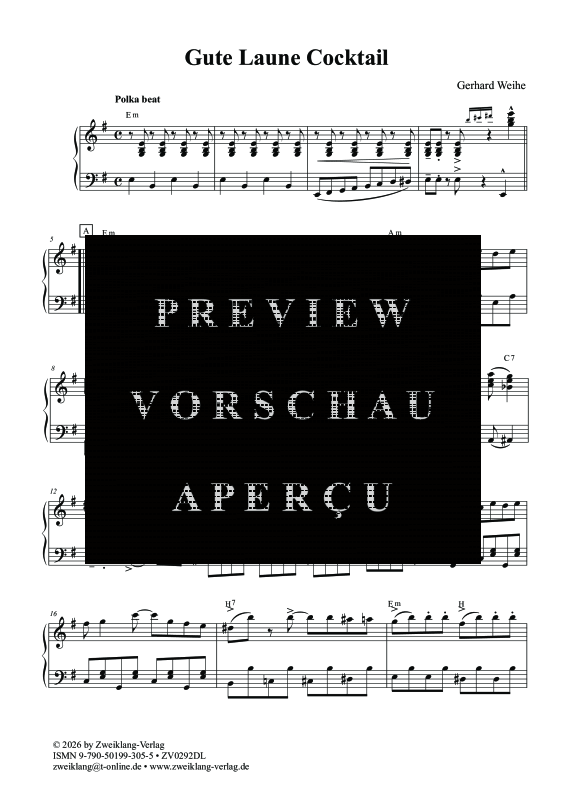 Product gallery: Page 3 of 6 Gute Laune Cocktail, Weihe, Gerhard, Solo Piano